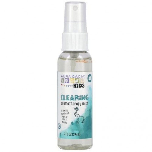 Aura Cacia, 키즈, 클리어링 아로마테라피 미스트, 59ml (2 fl oz)