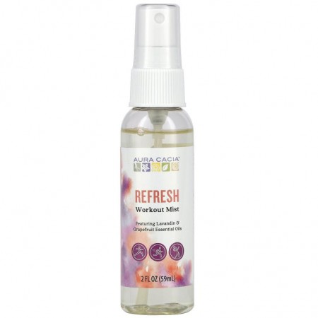 Aura Cacia, 운동 미스트, 리프레시, 59ml (2 fl oz)