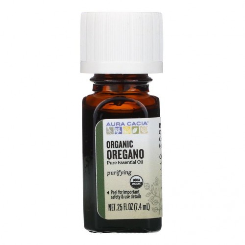 Aura Cacia, 순수 에센셜 오일, 유기농 오레가노, 7.4ml(0.25fl oz)