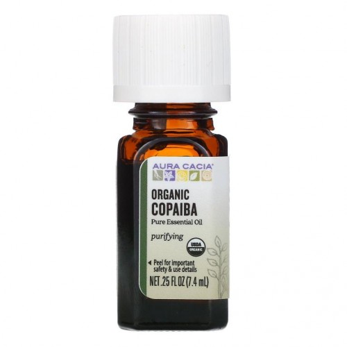Aura Cacia, 순수 에센셜 오일, 유기농 코파이바, 7.4ml(0.25fl oz)