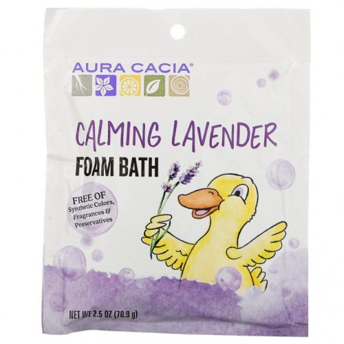 Aura Cacia, 진정 라벤더 거품 목욕제, 70.9g(2.5oz)