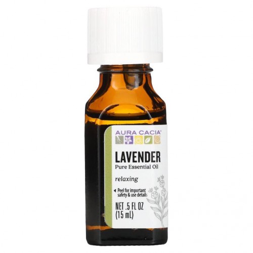 Aura Cacia, 100% 순수한 정유, 라벤더, .5 fl oz (15 ml)