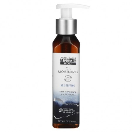 Aura Cacia, Bodi, 오일 모이스처라이저, 에이지 디파잉, 118ml (4 fl oz)