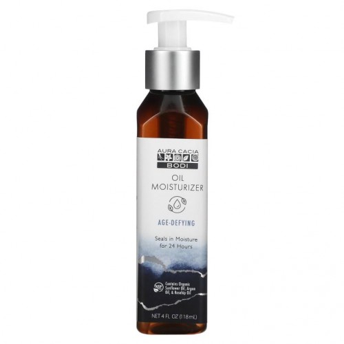 Aura Cacia, Bodi, 오일 모이스처라이저, 에이지 디파잉, 118ml (4 fl oz)