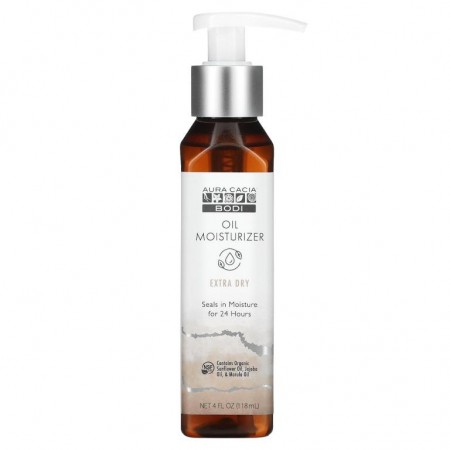 Aura Cacia, Bodi, 오일 모이스처라이저, 극건성, 118ml (4 fl oz)