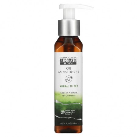 Aura Cacia, Bodi, 오일 모이스처라이저, 중성 & 건성, 118ml (4 fl oz)