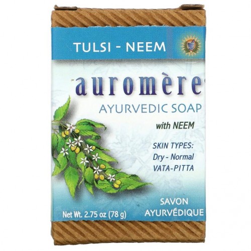 Auromere, 아유르베다 비누, 님 함유, 툴시-님, 78g(2.75oz)