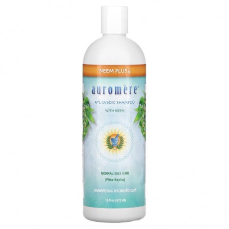 Auromere, 인도 멀구슬나무 함유 아유르베딕 샴푸, Neem Plus 5, 473ml(16fl oz)