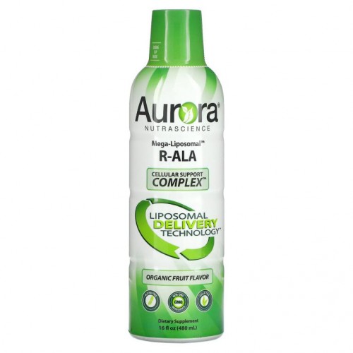 Aurora Nutrascience, Mega-Liposomal R-ALA, 유기농 과일 향, 480ml(16fl oz)