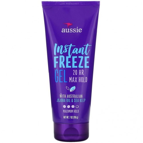 Aussie, Instant Freeze Gel, with Australian Jojoba Oil & Sea Kelp, Maximum Hold, 7 oz (198 g)