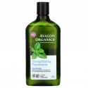 Avalon Organics, 샴푸, 스트렝스닝, 페퍼민트, 325ml(11fl oz)