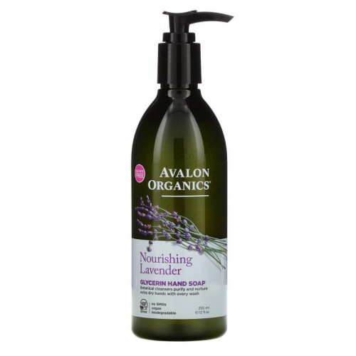 Avalon Organics, 글리세린 핸드 솝, 영양이 풍부한 라벤더, 12 fl oz (355 ml)