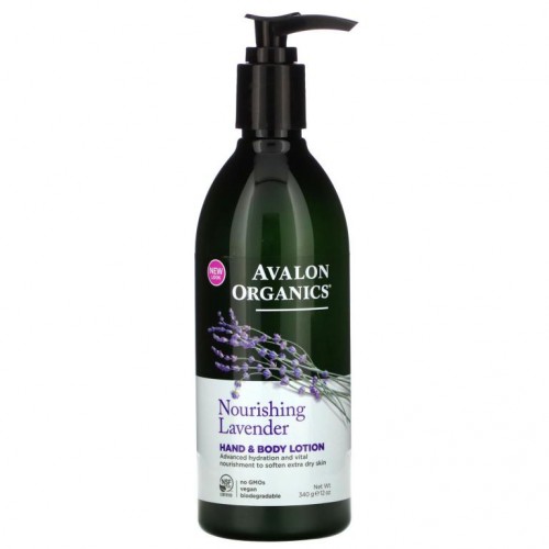 Avalon Organics, 핸드 & 바디 로션, 영양 라벤더, 340g(12oz)