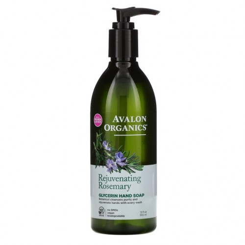 Avalon Organics, 글리세린 핸드 솝, 리쥬브네이팅 로즈마리, 355ml(12fl oz)