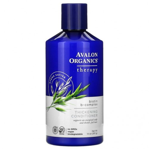 Avalon Organics, 모발 강화 컨디셔너, 비오틴 B-복합체, 테라피, 397g(14oz)