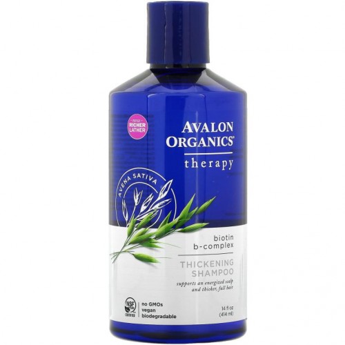 Avalon Organics, 모발 강화 샴푸, 비오틴 B-복합체, 테라피, 414ml(14fl oz)