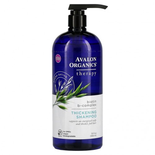 Avalon Organics, 모발 강화 샴푸, 비오틴 B-복합체, 946ml(32fl oz)