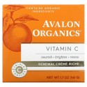 Avalon Organics, 비타민C, 리뉴얼 크림 리치, 48g(1.7oz)