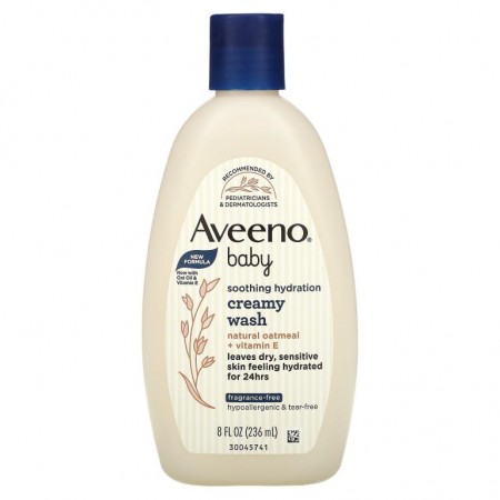 Aveeno, 베이비, 크리미 워시, 무향, 236ml (8 fl oz)