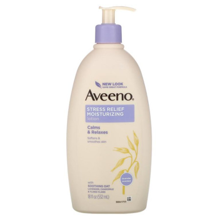 Aveeno, 스트레스 릴리프 모이스처라이징 로션, 라벤더, 532 ml(18fl oz)
