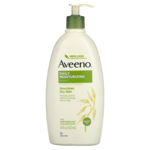 Aveeno, 데일리 모이스처라이징 로션, 향료 무햠유, 532ml(18fl oz)
