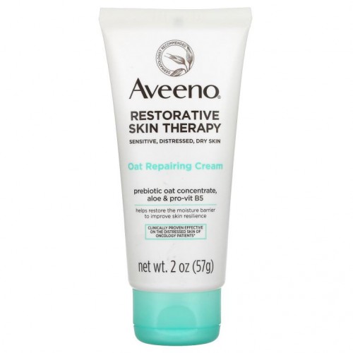 Aveeno, 피부 회복 테라피, 오트 리페어링 크림, 57g (2 oz)