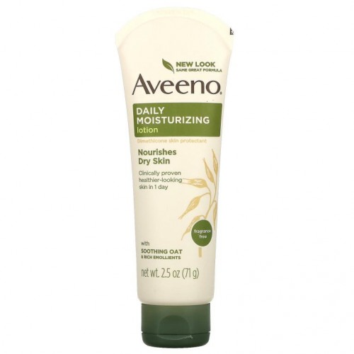 Aveeno, 데일리 모이스처라이징 로션, 무향, 71g (2.5 oz)
