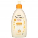 Aveeno, 피부 보호 + 수분, 자외선 차단제, SPF 60, 354ml (12 fl oz)