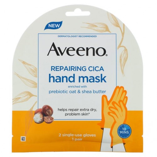 Aveeno, 리페어링 시카 핸드 마스크, 일회용 장갑 2 개입