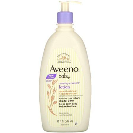 Aveeno, 유아용, Calming Comfort 로션, 라벤더 & 바닐라, 532ml(18fl oz)