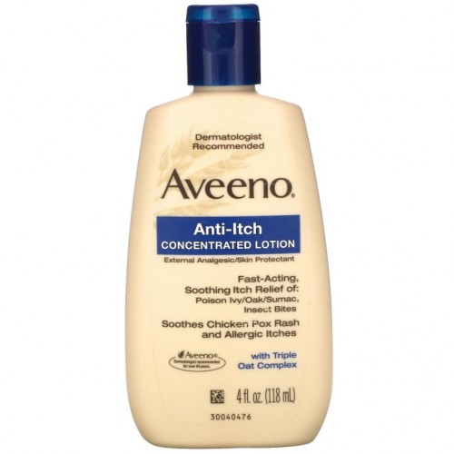 Aveeno, Active Naturals, 가려움 방지 농축 로션, 4 floz (118 ml)