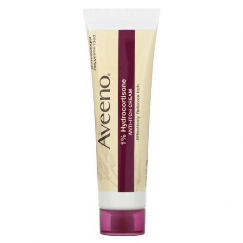 Aveeno, Active Naturals, 히드로코르티손 1%, 가려움 방지 크림, 28g(1oz)