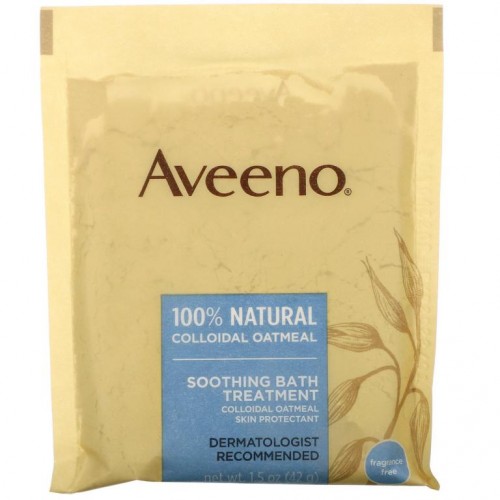 Aveeno, Active Naturals, Soothing Bath Treatment, 무향, 일회용 패키지 8개입, 각 1.5oz (42 g).