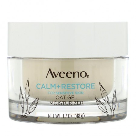 Aveeno, Calm + Restore, 오트 젤 모이스처라이저, 무향, 48g(1.7oz)