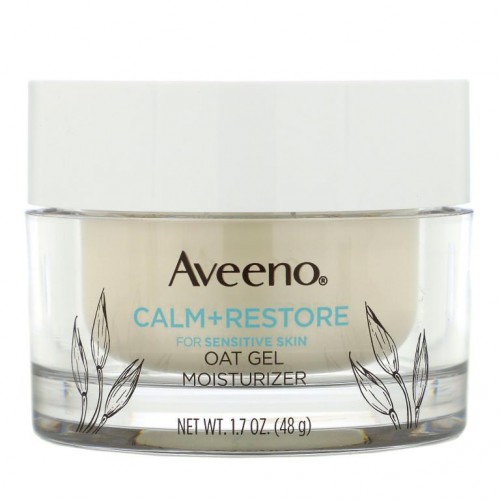 Aveeno, Calm + Restore, 오트 젤 모이스처라이저, 무향, 48g(1.7oz)