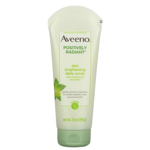 Aveeno, Positively Radiant, 스킨 브라이트닝 데일리 스크럽, 198g(7.0oz)