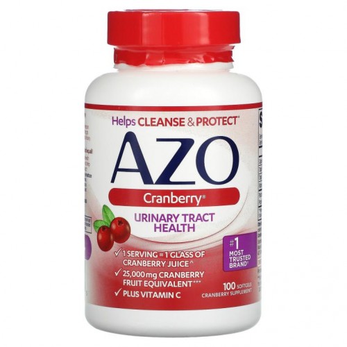 Azo, 크랜베리, 요로 건강, 소프트젤 100정