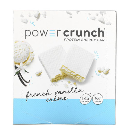 BNRG, Power Crunch 단백질 에너지 바, 프렌치 바닐라 크림, 바 12개, 각 40g(1.4oz)