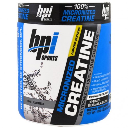 BPI Sports, 미분화 크레아틴, 한정판, 무맛, 300g(10.58oz)