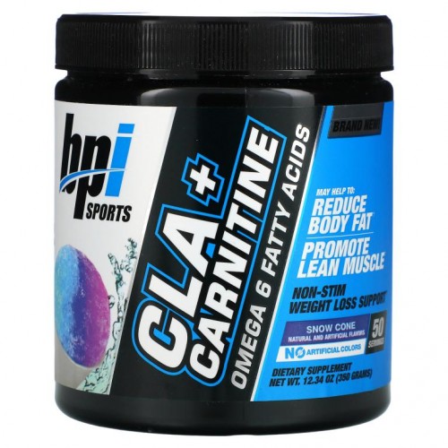 BPI Sports, CLA + 카르니틴, 스노우 콘, 10.58oz(300g)