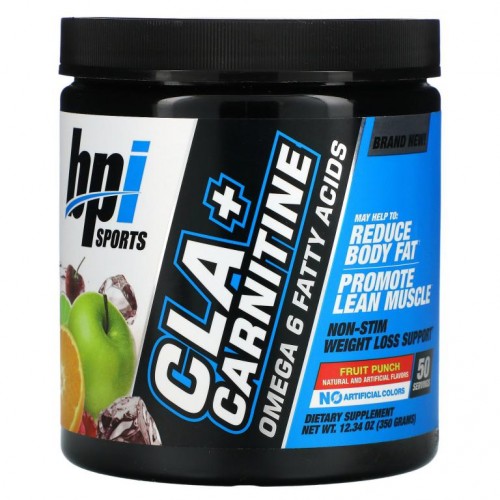 BPI Sports, CLA + 카르니틴, 과일 펀치, 350g(12.34oz)