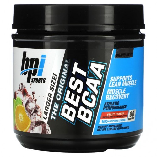 BPI Sports, 베스트 분지사슬 아미노산. 프루트 펀치, 1.32 lbs (600 g)