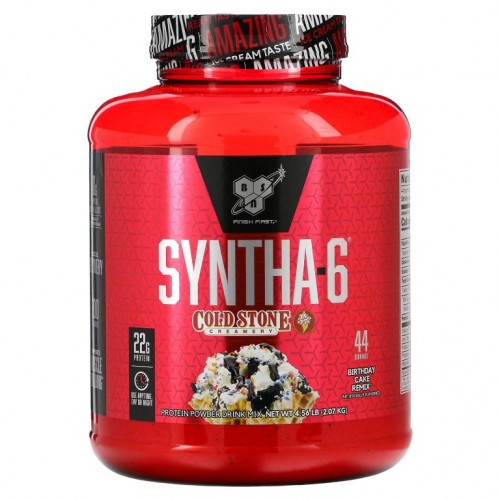 BSN, 신타-6, 콜드 스톤 크리머리, 생일 케이크 리믹스, 4.56 lb (2.07kg)