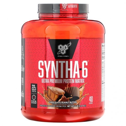 BSN, Syntha-6, 울트라 프리미엄 프로틴 매트릭스, 초콜릿 땅콩 버터, 2.27 kg(5.0 lb)