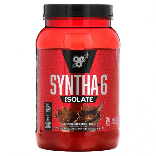 BSN, Syntha-6 Isolate, 단백질 파우더 드링크 믹스, 초콜릿 밀크쉐이크, 2.01파운드 (912 g)