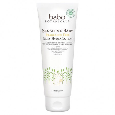 Babo Botanicals, 민감한 아기피부용, 데일리 하이드라 로션, 무향, 237ml(8fl oz)