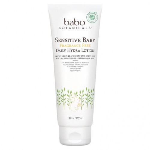 Babo Botanicals, 민감한 아기피부용, 데일리 하이드라 로션, 무향, 237ml(8fl oz)