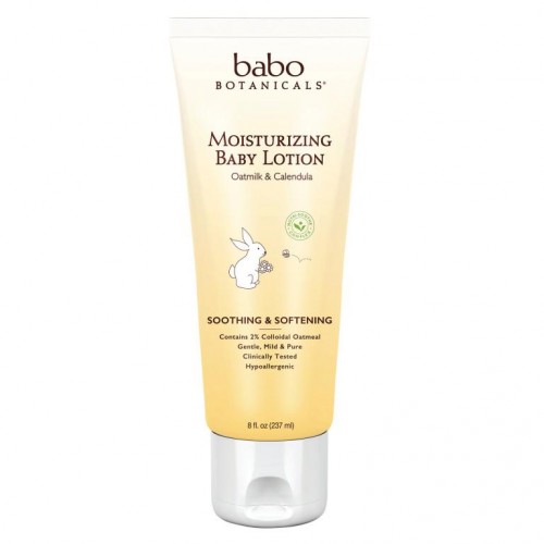 Babo Botanicals, 모이스처라이징 베이비 로션, 오트밀크 & 칼렌듈라, 237ml(8fl oz)