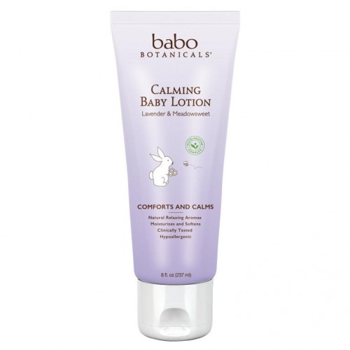 Babo Botanicals, 부드러운 베이비 로션, 수딩 라벤더 & 메도스위트, 8 액상 온스 (237 ml)