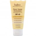 Babo Botanicals, 데일리 시어 미네랄 자외선 차단제, SPF 40, 50 ml(1.7 fl oz)